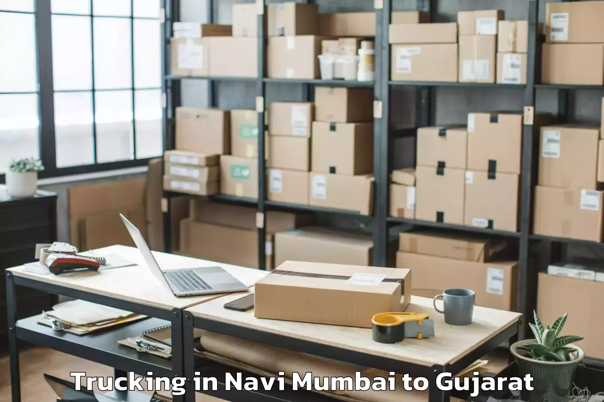 Professional Navi Mumbai to Sankheda Trucking